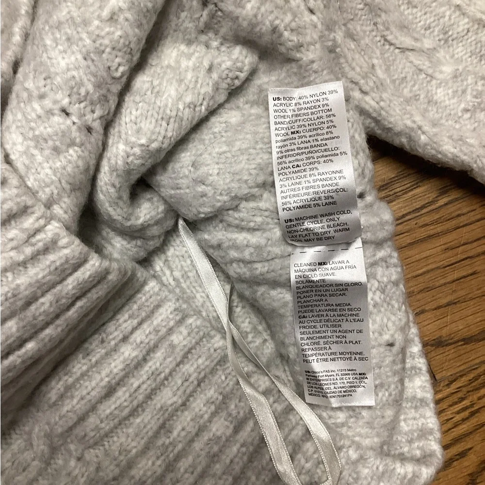 White House Black Market Neutrals  cable knit sweater.